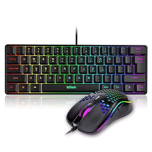 話題の人気 Mini Backlit RGB Keys 61 Ultra-Compact Combo, Mouse and Keyboard Gaming 60% 限定価格RedThunder Keyboard, Honeycomb DPI 7200 Lightweight キーボード 話題の人気 Mini Backlit RGB Keys 61 Ultra-Compact Combo, Mouse and Keyboard Gaming 60% 限定価格RedThunder Keyboard, Honeycomb DPI 7200 Lightweight キーボード