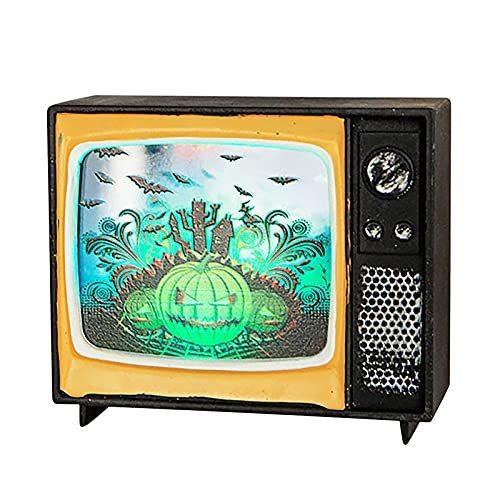最大の割引 限定価格Halloween Decorative Realistic Fireplace Compact Retro Television with LED Moving Effect, Hearth Glow with Electric Fireplace TV その他ストーブ