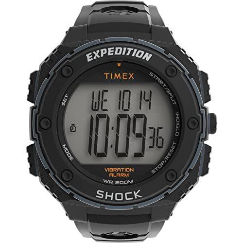 最先端 Expedition Men's 限定価格Timex Shock Watch 50mm Alarm Vibrating XL 腕時計