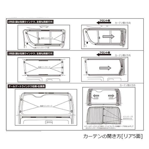 ジェイクラブ　ハイエース　200系　j-club　LEGANCE　5型　2型　6型　1型　ワイドスーパーGL用　4型　3型　リア5面カーテンセット　レガンス