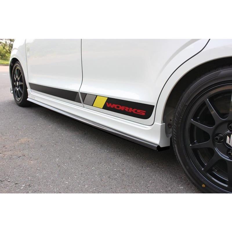 ガレージベリー アルト アルトワークス HA36S サイドステップ 綾織りカーボン 未塗装 500-014 GARAGE VARY