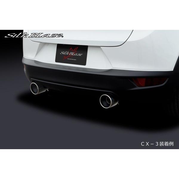 シルクブレイズ CX-3 DK5系 マフラーカッター 真円 ロングタイプ SB