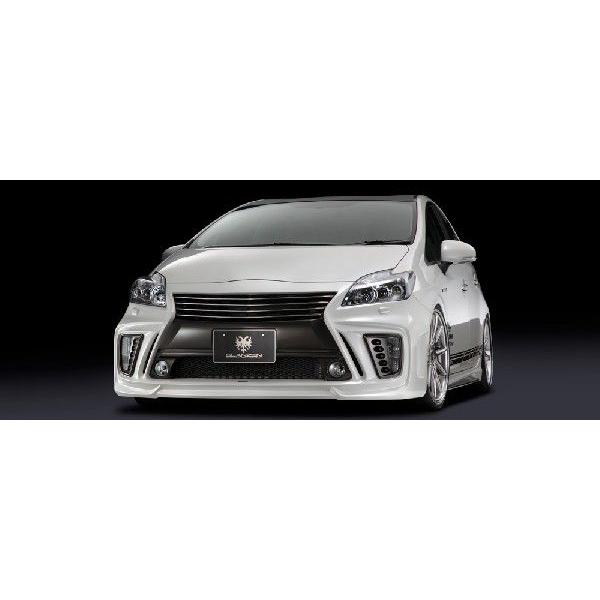 シルクブレイズ プリウス ZVW30 後期 フロントバンパー LED付き 未塗装 