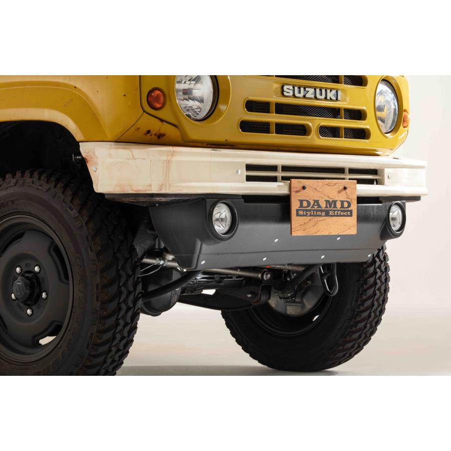 「前田」　ジムニー ダムド フロントバンパー JB64 やや傷有 ダムド ジムニー JB64 フロントバンパー 未塗装 DAMD the ROOTS : カー