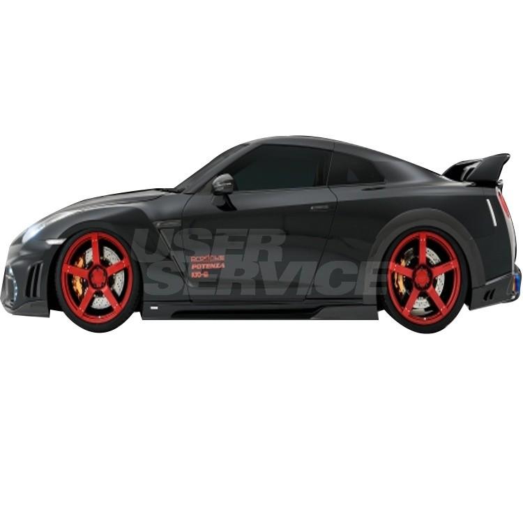 r35GTR 中期サイドステップ ロウェン GT-R GTR R35 中期 サイドステップ FRP 未塗装 1N001J50