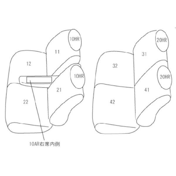 スペーシア シートカバー MK32S MK42S クラッツィオ ベーシックシリーズ ブロスクラッツィオ NEWタイプ ES-0649 シート 内装｜horidashimono｜02