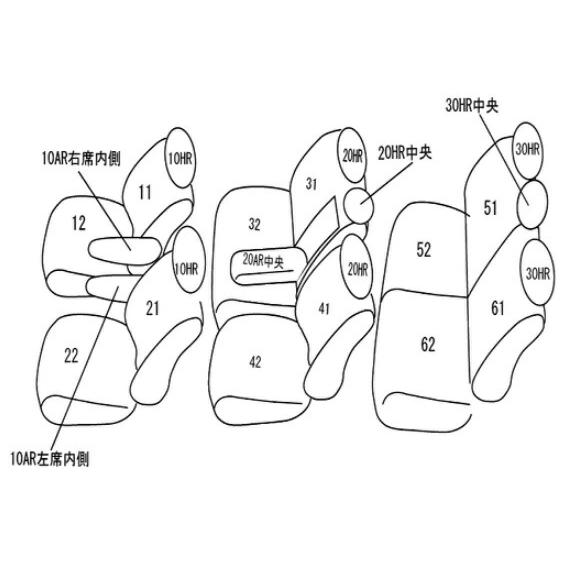 ステップワゴン ステップワゴンスパーダ シートカバー RP1 RP2 RP3 RP4 クラッツィオ クラッツィオ クール cool EH-2526 シート 内装｜horidashimono｜02