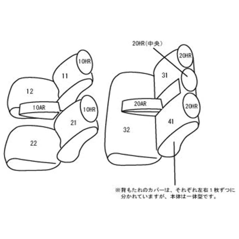 セルシオ シートカバー 30系 UCF30 UCF31 クラッツィオ エアー クラッツィオ エアー ETR0197 シート 内装｜horidashimono｜02