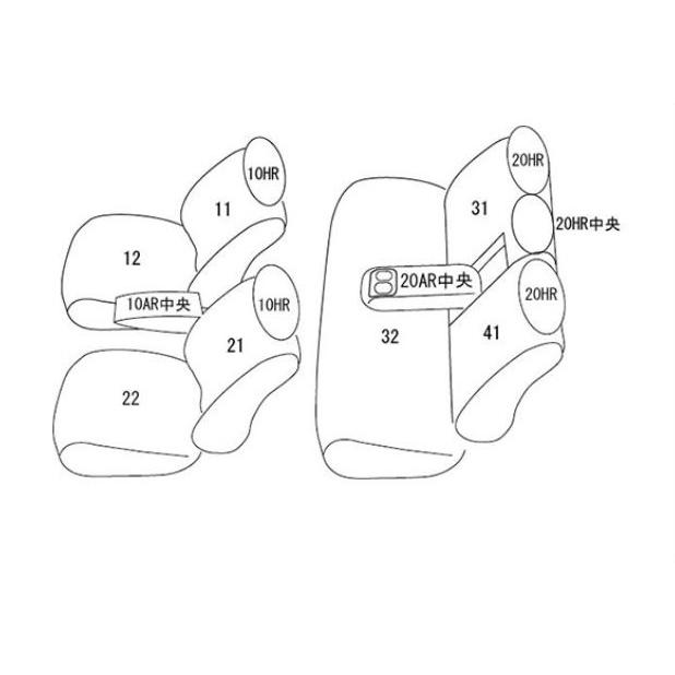 プリウス シートカバー 60系 MXWH60 MXWH65 クラッツィオ クラッツィオ ジャッカ ET-1223 シート 内装｜horidashimono｜02