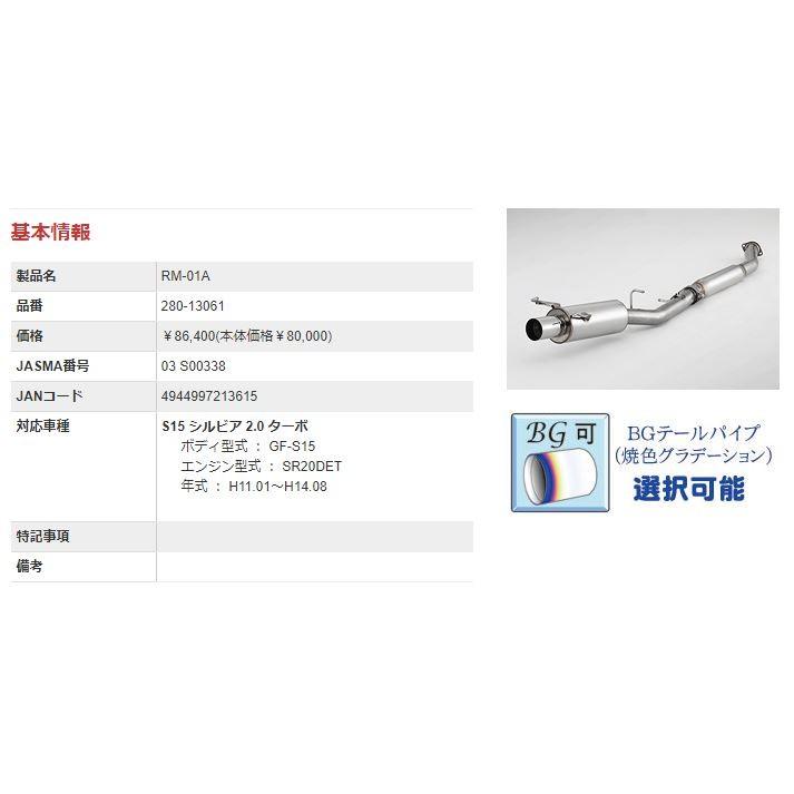 フジツボ シルビア GF-S15 マフラー 280-13061 FUJITSUBO RM-01A