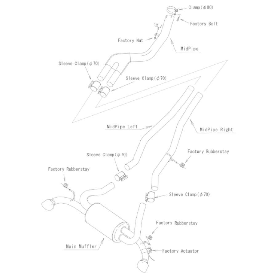 エッチケーエス GRスープラ DB02 スーパーターボマフラー マフラー形状 SSR 31029-AT007 HKS Super Turbo Muffler スーパーターボマフラー｜horidashimono｜02