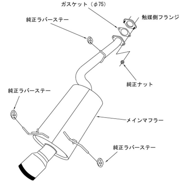 HKS（エッチケーエス） RX-7 E-FD3S GF-FD3S マフラー SSR 31029-AZ001
