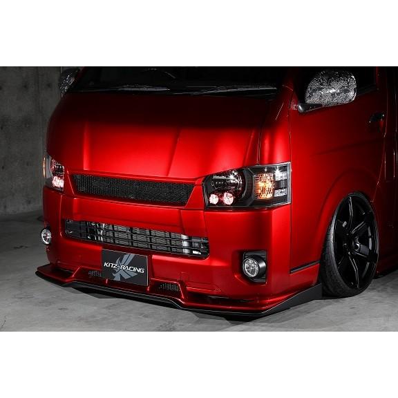 ハイエース加工済み純正バンパー＋キッズレーシング製ハーフエアロ ハイエース用 エアロ ハーフエアロキット クラフテック