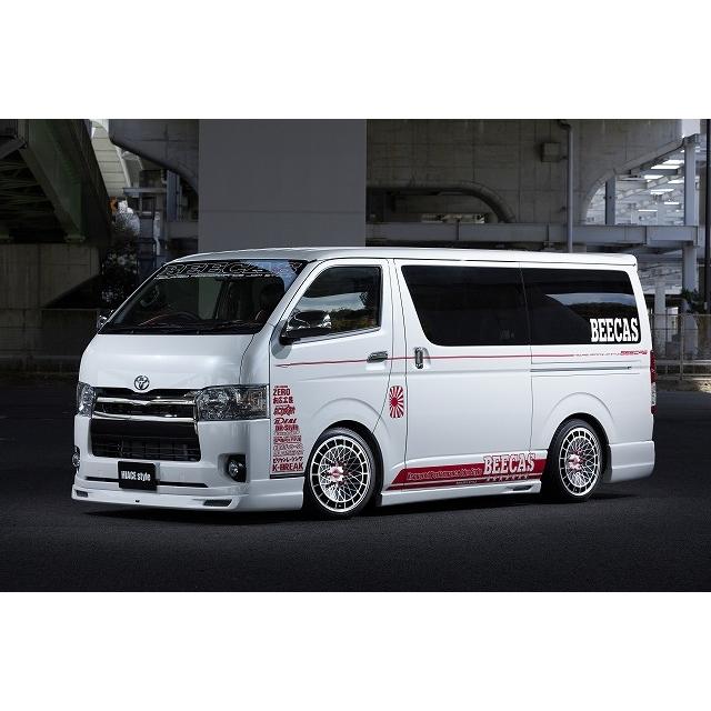 ハイエース200系/4型/ナロー用/1E7/K-BREAK/ビーキャス/リヤバンパーのみ BEECAS ハイエース 200系 4型 標準車 3点セット ビーキャス 配送先法人