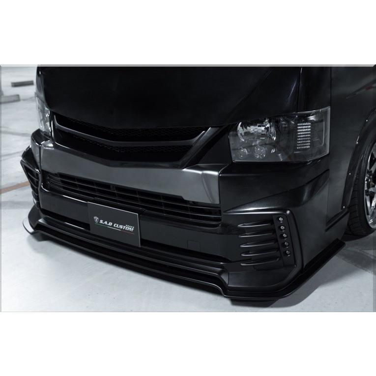 ハイエース 200系 4型 フロントネオハーフスポイラー 未塗装 SAD 