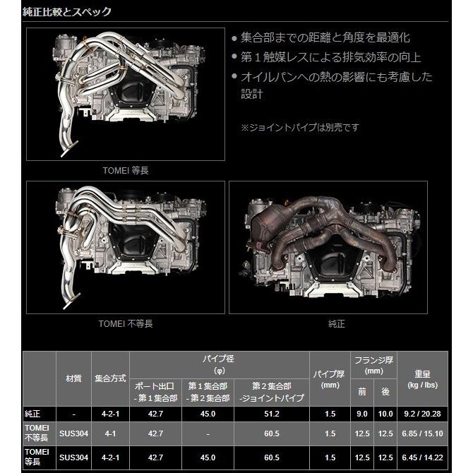 TOMEI POWERED 東名パワード 86 ハチロク ZN6 等長 エキゾースト