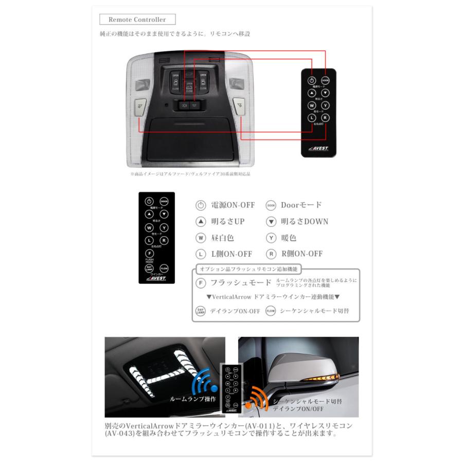 AVEST 30アルヴェル用シーケンシャルルームランプユニット