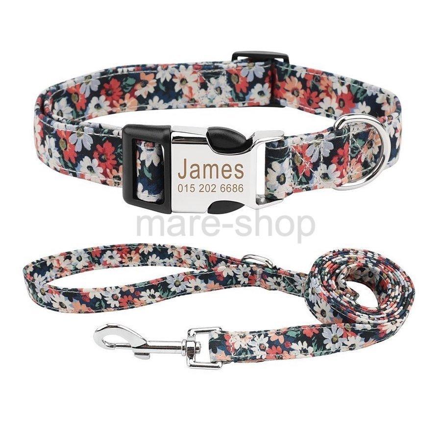 犬 首輪 名前入り ナイロン リード セット おしゃれ カスタマイズ かわいい ネームプレート 無料刻印 防犯 迷子札 Id 痛くない 2109mzn01 ホリダシmonoya 通販 Yahoo ショッピング