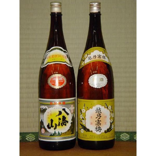 八海山　普通酒＆越乃寒梅（白）　1800ml　2本飲み比べセット『日本酒：新潟県』