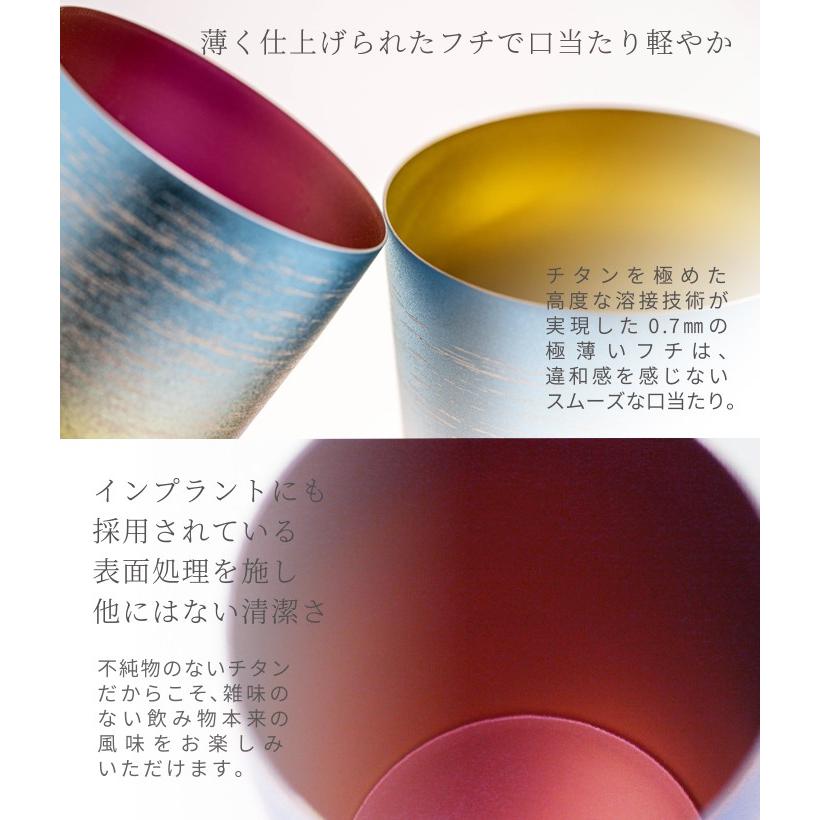HORIE（ホリエ） 純チタン二重タンブラー 金富士 赤富士 ビアロック 
