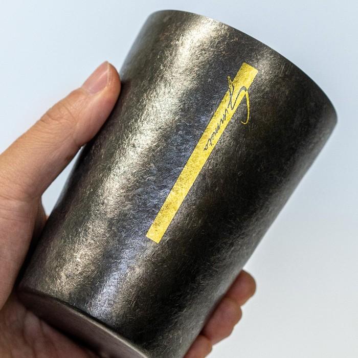 HORIE ホリエ 純チタン二重タンブラー ガンメタ ビアロック 400ml ブラック 手提げ袋付 燕三条 日本製 翌営業日発送の画像