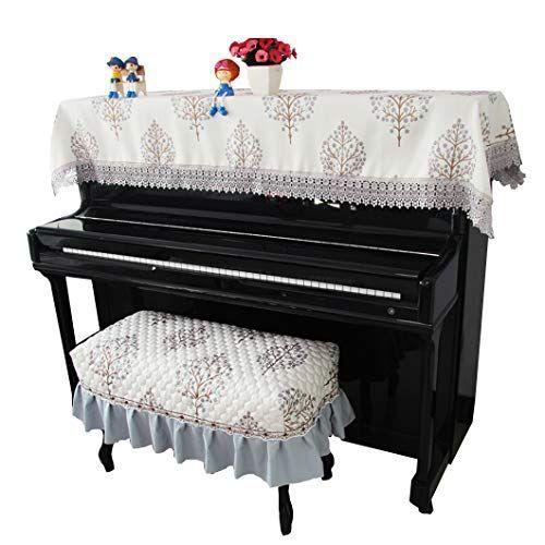 店舗良い 刺繍 可愛い 北欧 椅子カバー トップカバー アップライト ピアノカバー レース おしゃ ヨーロッパ風 厚手 防塵カバー 保護カバー ピアノ キーボード