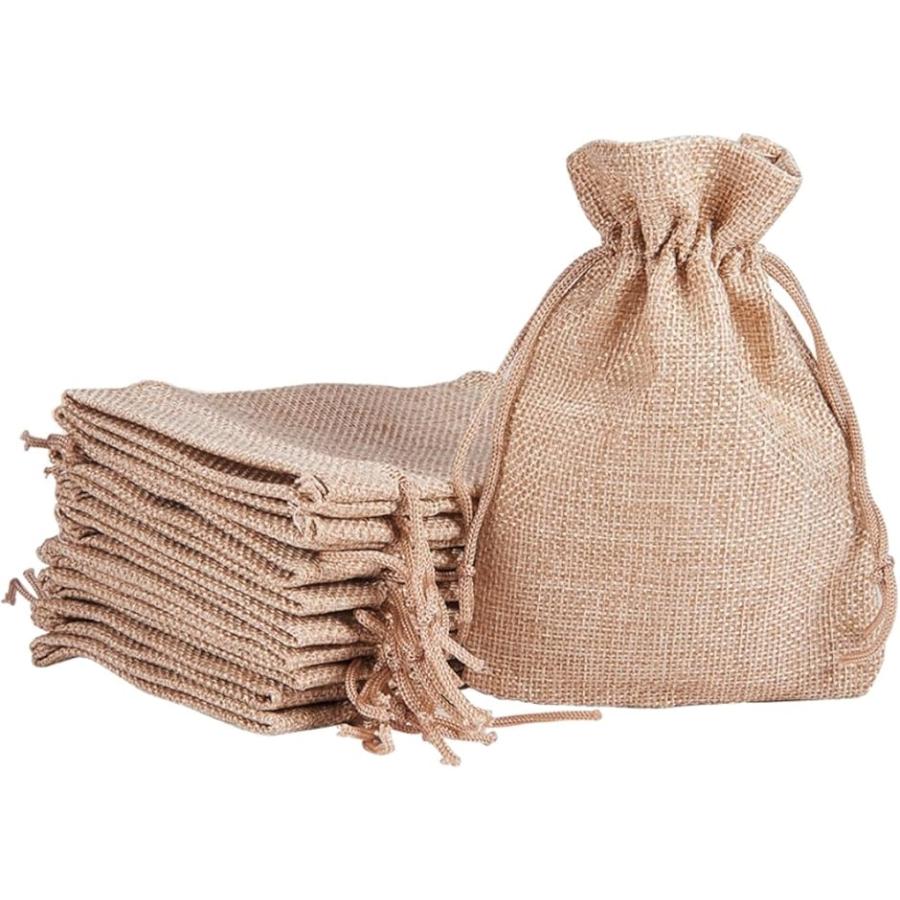 麻袋 巾着 小物入れ ポプリ入れ おしゃれ 小さめ 無地 ラッピング袋 10枚セット 15 x 20cm(15 x 20cm) の商品画像