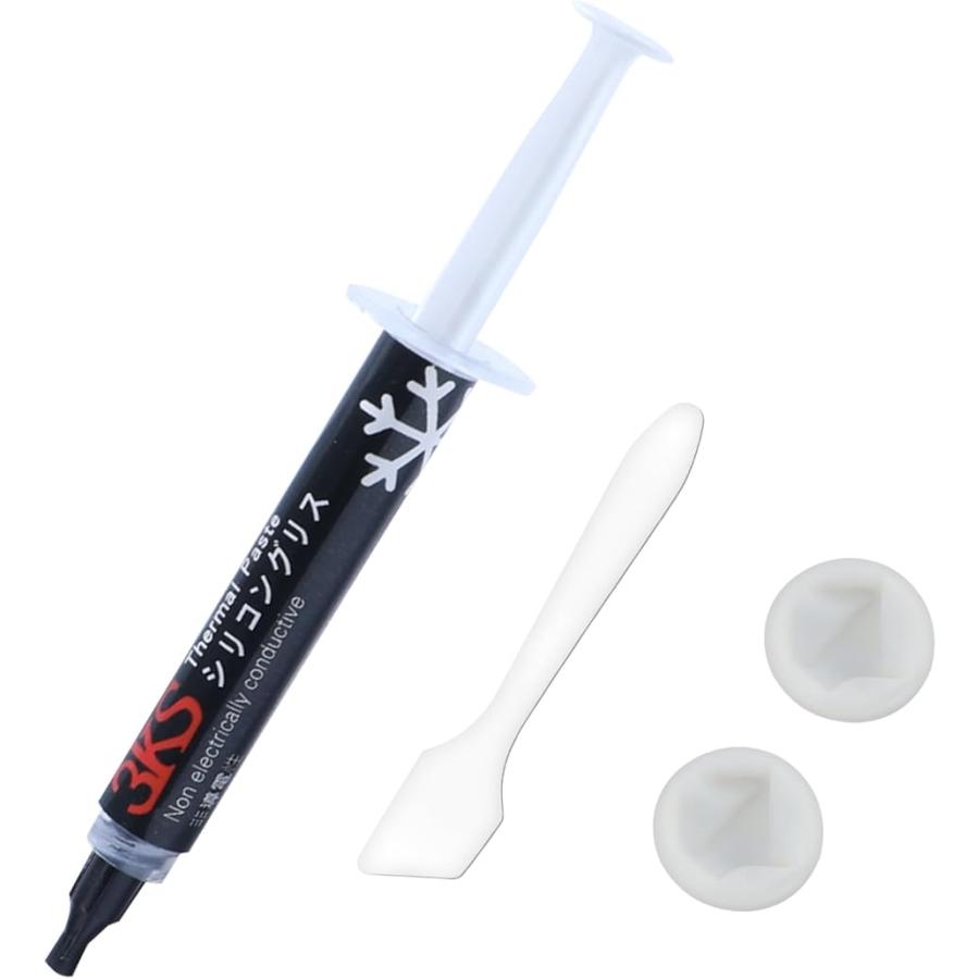 CPUグリス 熱伝導グリース 高性能 熱伝導率 絶縁タイプ ヘラ付き 低粘度 耐久性 硅脂 サーマルグリス Pc IC MDM(16W-2g) の商品画像