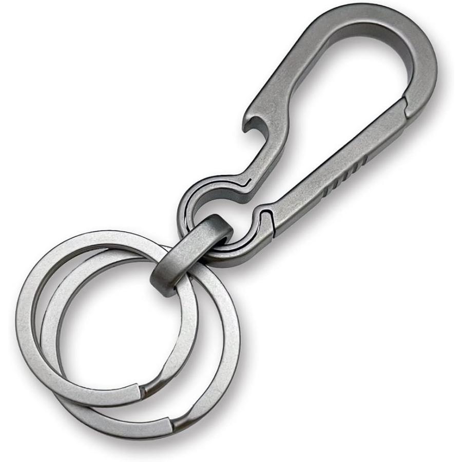 カラビナ チタン製 キーホルダー キーリング 2個 おしゃれ キーチェーン 金具 メンズ 頑丈 軽量 栓抜き Free Size スピード発送 ホリック Paypayモール店 通販 Paypayモール