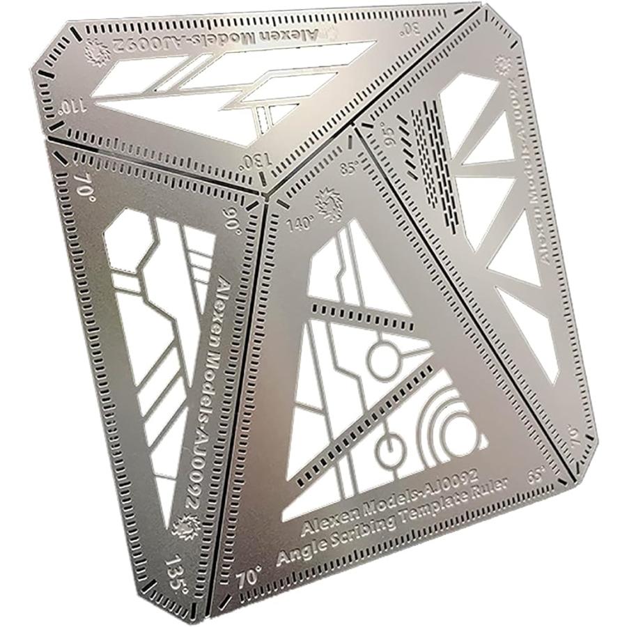 お得な情報満載 スジボリガイド 角度測定 筋彫り エッチングガイド テンプレート 定規 プラモデル 模型 ガンプラ ディテール