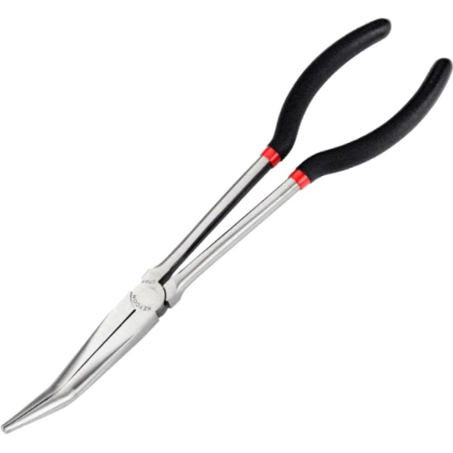 ラジオペンチ ロング 先細 長い 先長 スリム 工具 滑り止め加工 車(Silver)｜スピード発送 ホリック