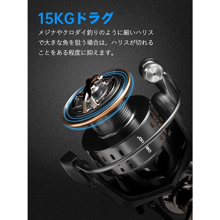 スピニングリール 5000番 15kgドラグ力 サビキ アジ サバ カサゴ 大型青物に適用 釣り 3 1bb ブラック 5000 スピード発送 ホリック Paypayモール店 通販 Paypayモール