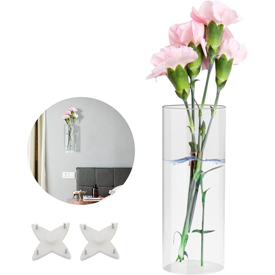 壁掛け花瓶 卓上花瓶 2in1 専用釘付き クリアシリンダーガラス 吊り下げ式花瓶 花器 ガラス花瓶 飾り瓶 プレゼント 透明 スピード発送 ホリック Paypayモール店 通販 Paypayモール