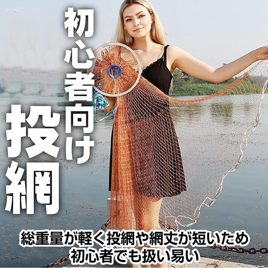 投網 投げ網 初心者 仕掛け網 手投げ網 投網漁 川釣り 投げ方 説明書 3m ブラウン スピード発送 ホリック Paypayモール店 通販 Paypayモール