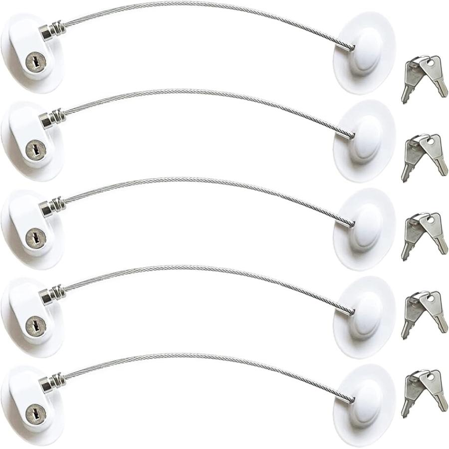 ドアロック チャイルドロック 窓 防犯 ベビーガード ストッパー 工具不要 セキュリティ 引き戸 赤ちゃん 5個セット ホワイト 5個 ホリック Paypayモール店 通販 Paypayモール