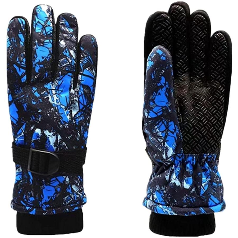 エレクトリックサーカス バーゲンで 防寒 グローブ キッズ 子供 ジュニア 手袋 スノーボード スキー アウトドア Size Free ブルー