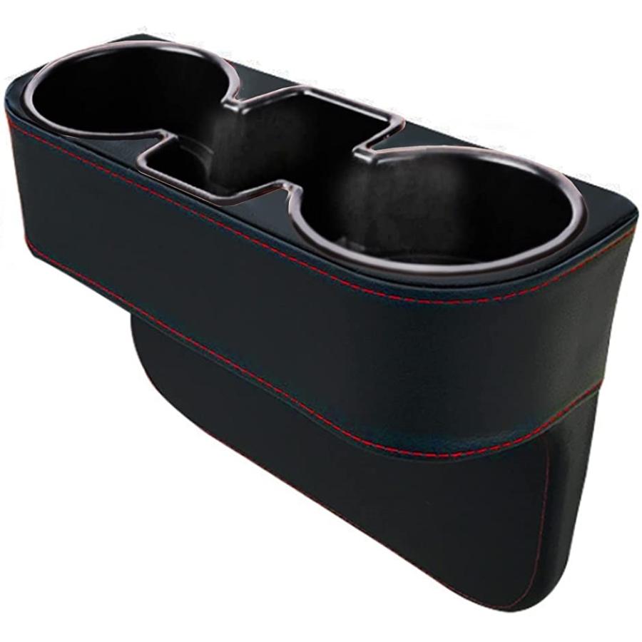 汎用 ドリンク ホルダー 小物入れ ダイハツ コペン L0k La400 S660 スズキ カプチーノ スポーツカー レザー調 黒 内装用品