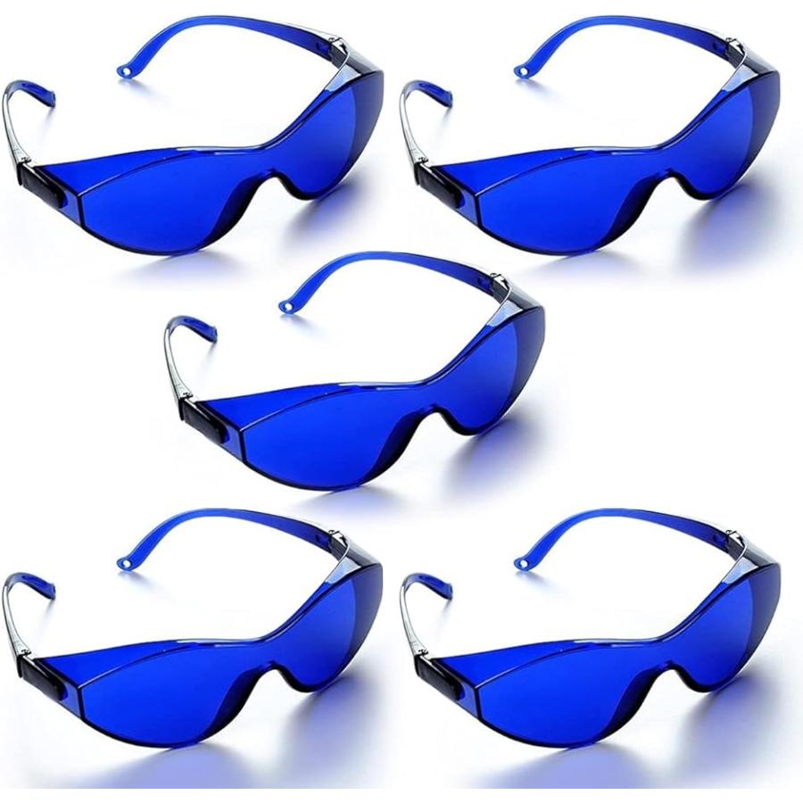 格安SALEスタート レーザー脱毛器 ゴーグル 保護メガネ 交換無料 ブルー 5個セット 光脱毛用