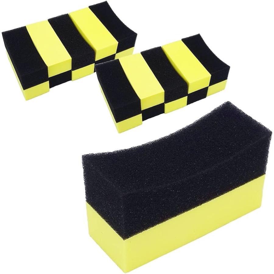 アーチ型スポンジ 車 バイク タイヤ ワックス 洗車 コーティング 掃除 洗浄ツール カー用品 10個