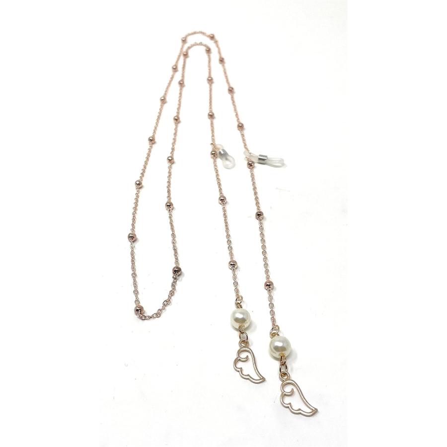 送料無料 ファッション メガネ チェーン B ゴールド Free Size