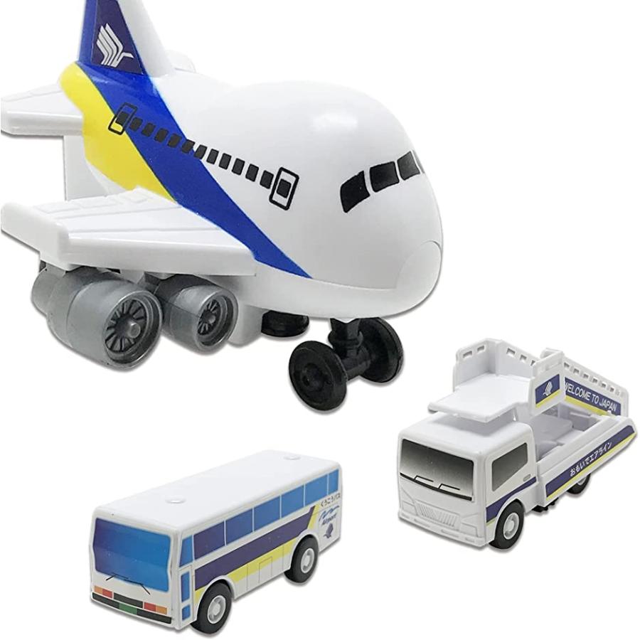 はたらく車 ミニカー プルバック 3種セット 飛行機 空港 子供 おもちゃ エアポート Mozefo Com