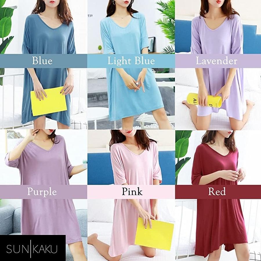 Tシャツワンピース ゆるt マタニティ 体型カバー レディース ルームウェア 正規通販 レッド Xl 部屋着 半袖