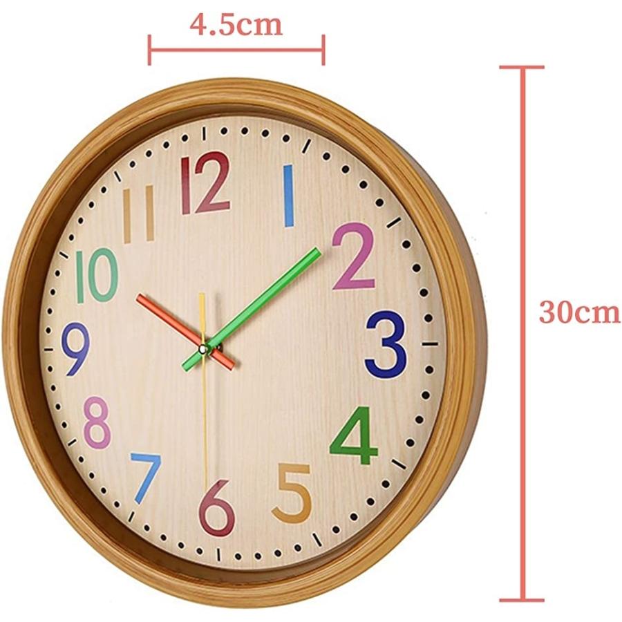 掛け時計 おしゃれ 子供 壁掛け時計 アナログ 連続秒針 静音 時計 壁掛け 大数字 見やすい 知育時計 自宅 寝室 教室 装飾 可愛 掛け時計 直径30cm Yrdn1wsfhx 家具 インテリア Editorialdismes Com