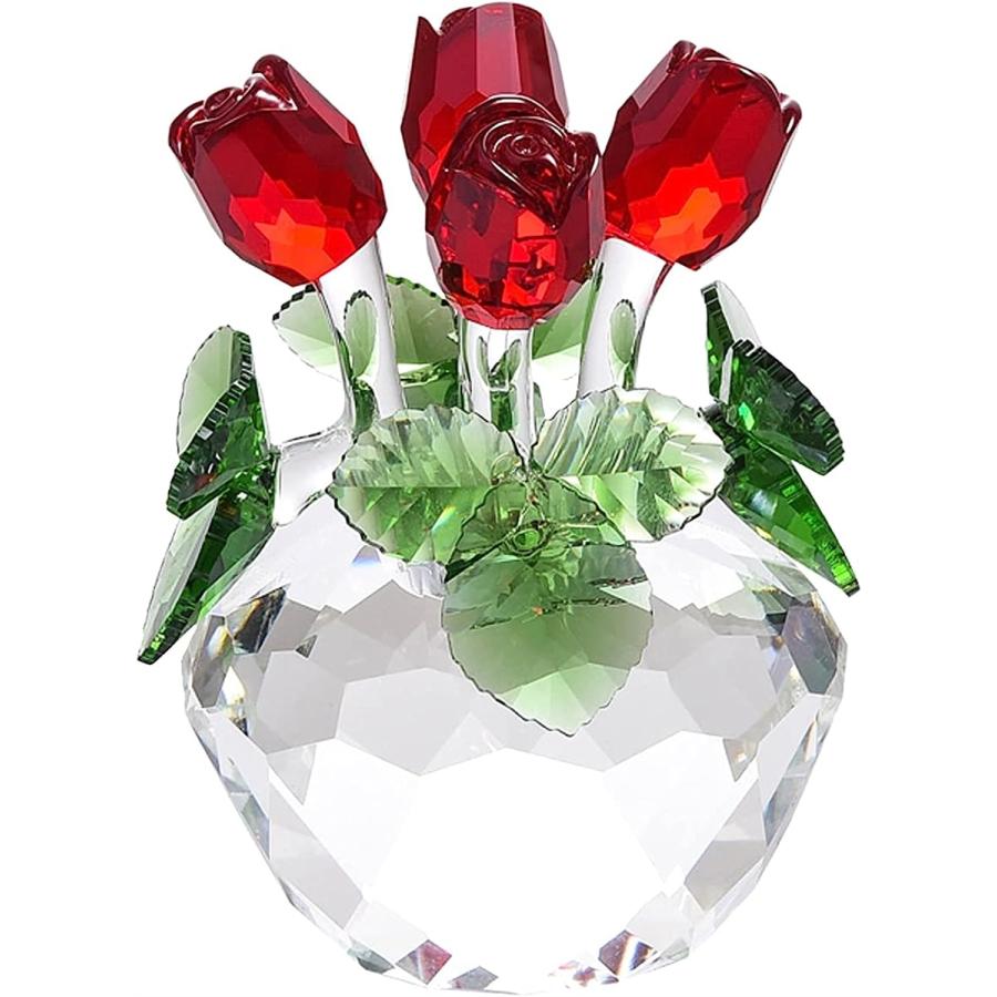 バラ クリスタル インテリア かわいい ギフト 花 飾り花 風水 アイテム オブジェ 置物 癒し ガラス ペーパーウェイト 赤 スピード発送 ホリック 通販 Paypayモール