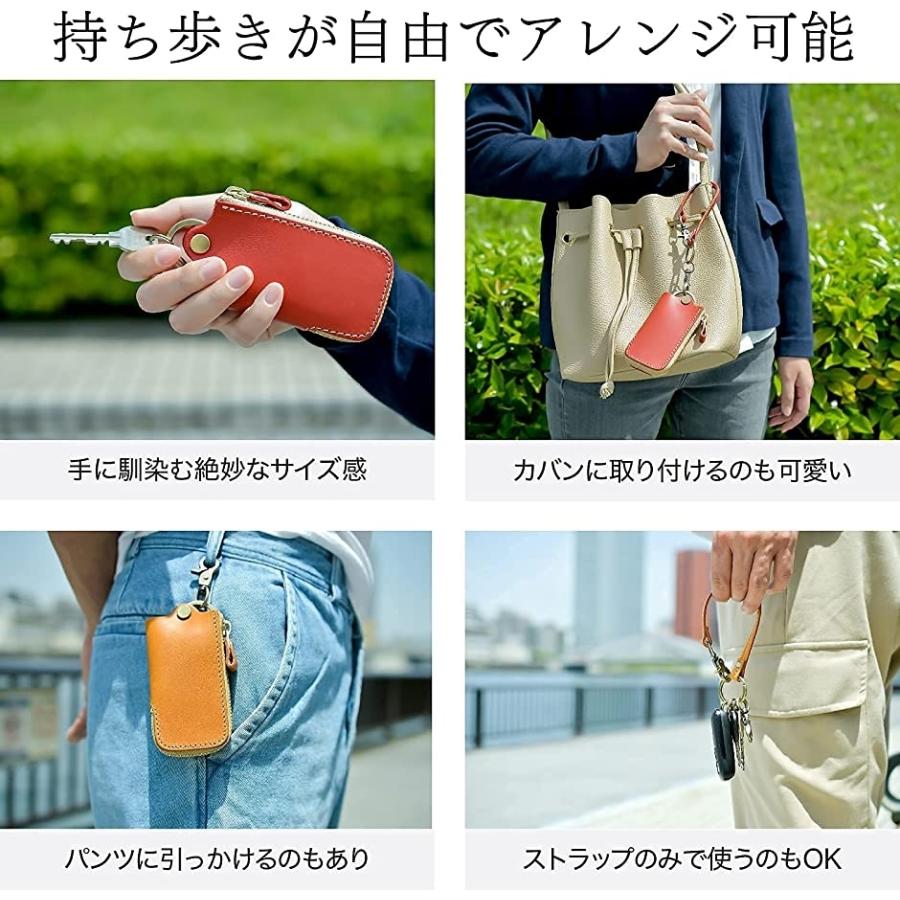 キーケース メンズ 革 日本製 スマートキーケース ストラップ付き 車 キーリング キーホルダー プレゼント Mdm 02 レッド スピード発送 ホリック Paypayモール店 通販 Paypayモール
