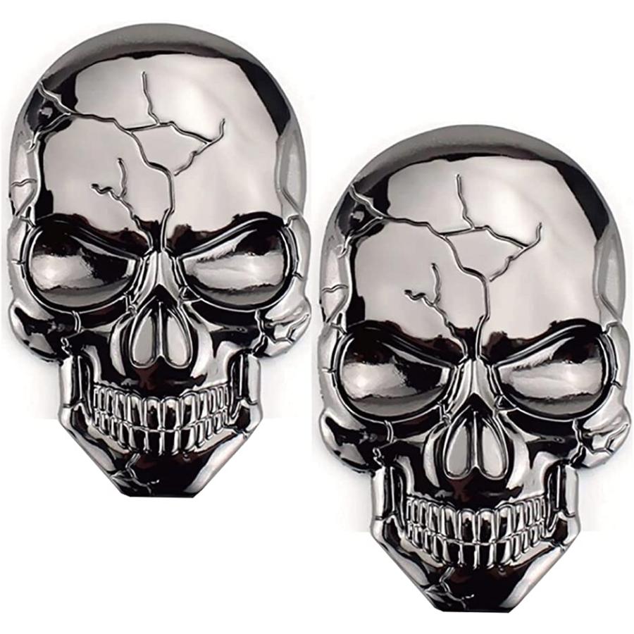ヒロワールドトレード スカル ステッカー 2枚 ブラック どくろ ドクロ がいこつ シール エンブレム 車 チタンブラック2個 ホリック Paypayモール店 通販 Paypayモール