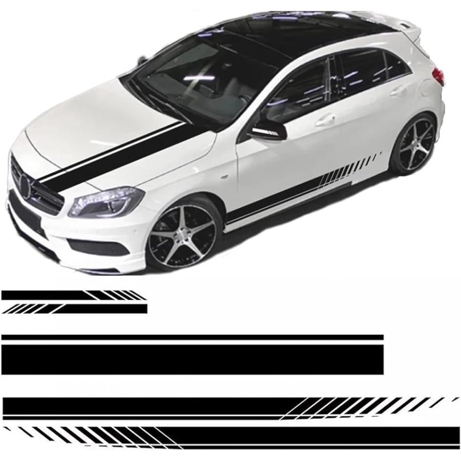 デカール ステッカー 車 フェンダー サイド ストライプ 汎用 シール ブラック スピード発送 ホリック Paypayモール店 通販 Paypayモール