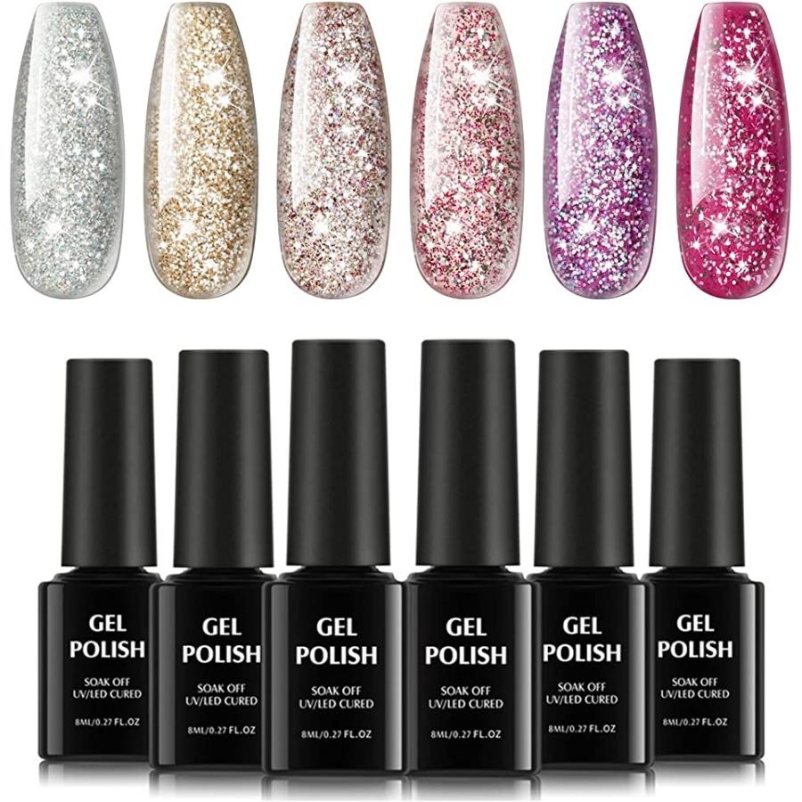ジェルネイル カラージェル 6色セット 8ml 初心者用 ピンクラメシリーズ ホリック Paypayモール店 通販 Paypayモール