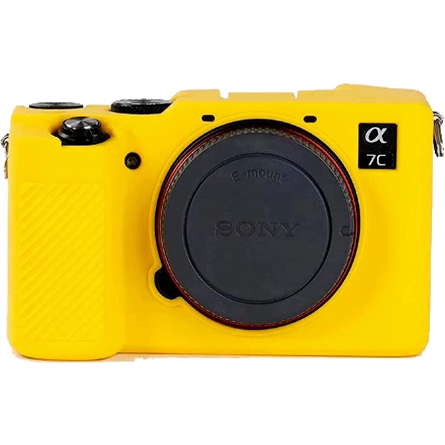 人気の新作 SonyA7C用 カメラケース シリコン ボディケース カメラカバー 最大75%OFFクーポン イエロー ミラーレス一眼レフ
