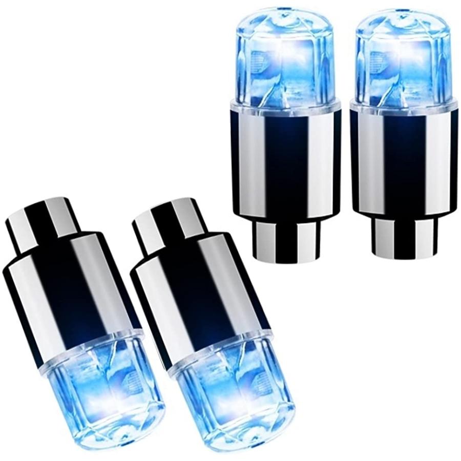 タイヤ Led エアバルブ キャップ ライト ブルー ワンサイズ Bitstechnology Org